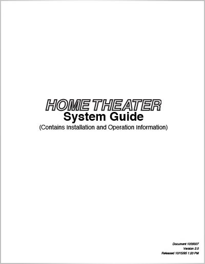 Home Theater System Guide