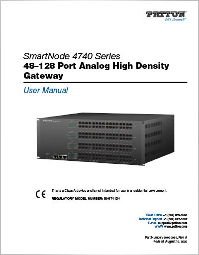 SmartNode 4740 User Manual