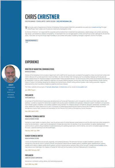 Responsive Web Design: Chris Christner’s Resume & Portfolio