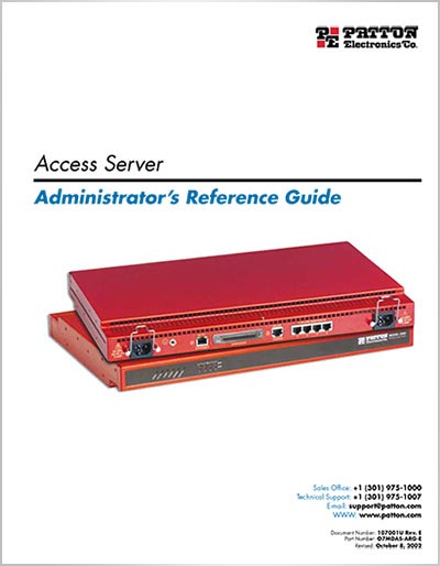 Access Server Administrator's Reference Guide