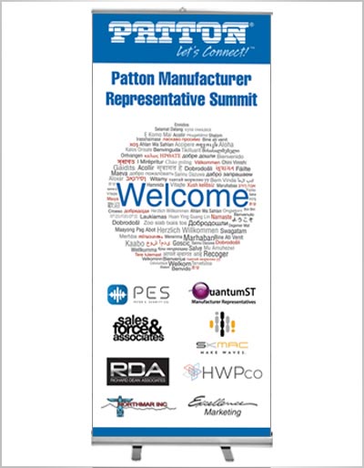 Roll-up Banner: Welcome to Patton Manufacturer Representative Summit