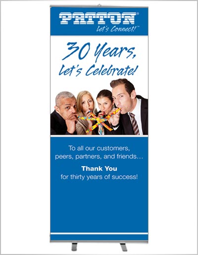 Roll-up Banner: 30 Years, Let's Celebrate!